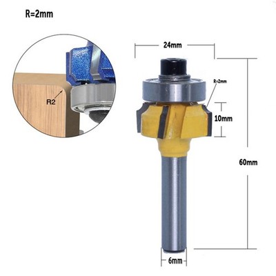 4 tooth Trimming Milling Cutter 6mm Engraving Machine Edge Banding Cutter