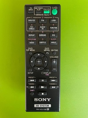 SONY RM-ADU138 REMOTE CONTROL for DAV-TZ130 DAV-TZ140 HBD-TZ140