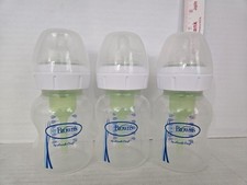 3 Dr Brown Natural Flow 5 Ounce Baby Bottles 1 Nipple FREE SHIPPING