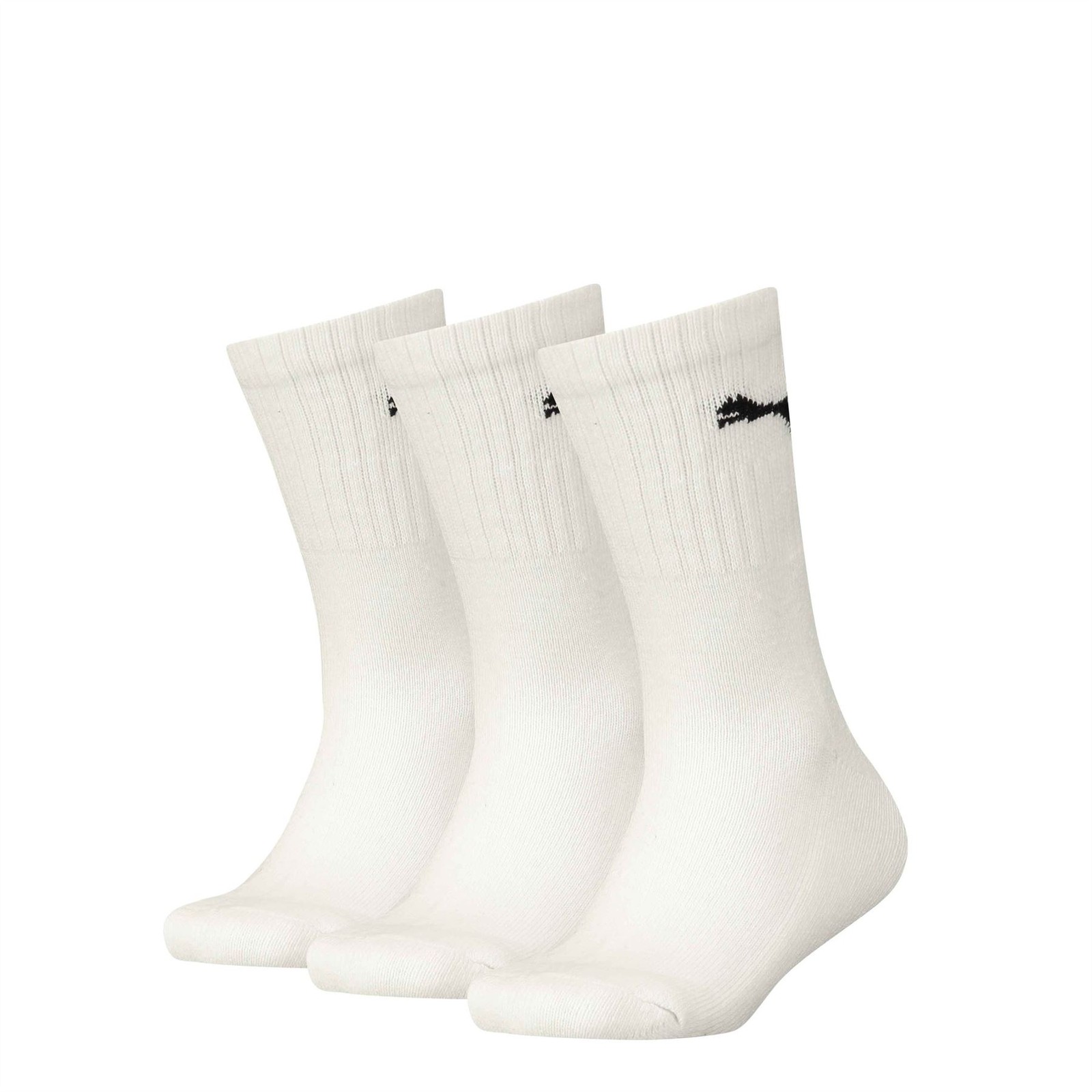 Puma Crew Socks Junior (3 Pairs) 02-May White - Image 2