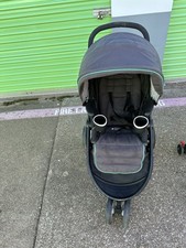 Gray Black Standard Folding Stroller Canopy Cup Holder Infant Toddler