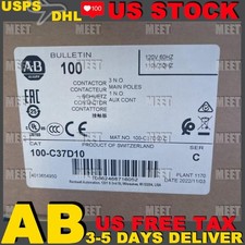 Allen Bradley 100-C37D10. CONTACTOR. 110-120VAC US Free Tax