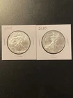 Vintage American Silver Eagle $1 Coins (lot Of 2): 2019 & 2020 UNC & SHARP!!