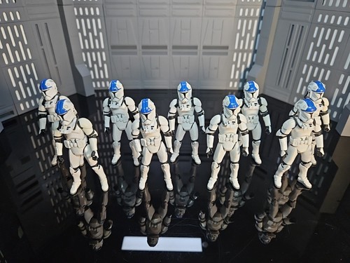 Star Wars Custom 3.75 1/18 TLC Phase 1 Clone Pilot Blue Squadron Lot of ...