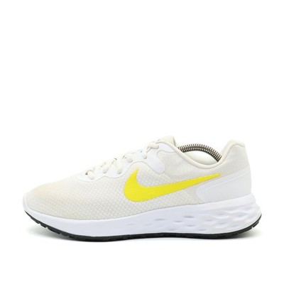 Nike Damen Revolution 6 Sneaker Weiß/Gelb Mesh Atmungsaktiv Laufschuh EU 40