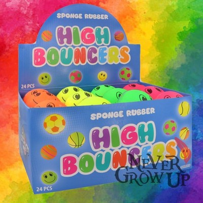 [NGU ] High Bounce Bouncer Schaumstoff Smiley Gesichter mehrfarbige Bälle 6 cm