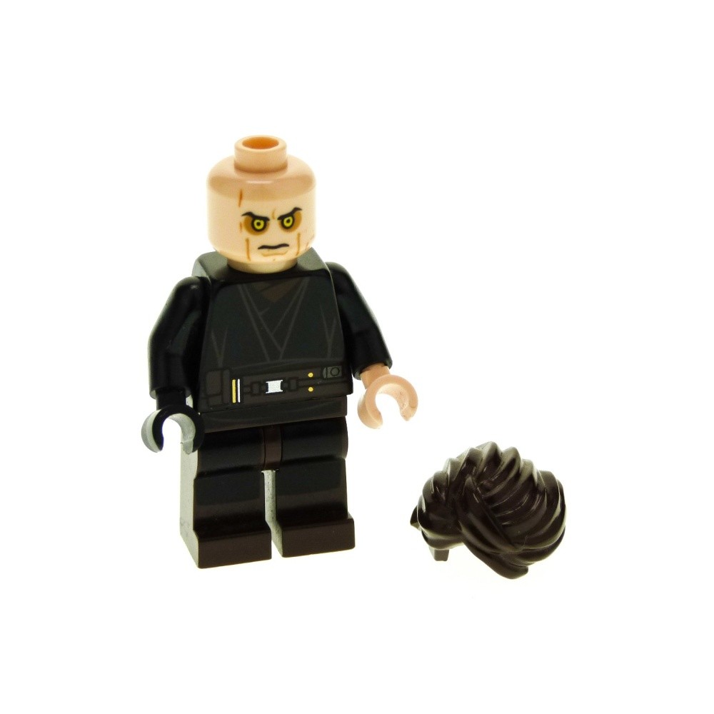 1X Lego Minifigure Star Wars Anakin Skywalker Black Sith Face 9494 SW036