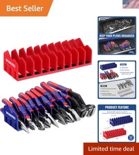 Expandable 2-Pack Plier Organizer Rack with Non-Slip Base for Tool Storage