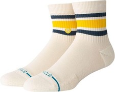 Stance Boyd Men's Large 9-13 Cushion Quarter Socks Cream A356A23BOY-CRM NEW