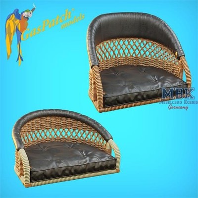 GasPatch Models GP32250 British Wicker Seat Perforated Back - big Pad