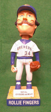 Rollie Fingers SIGNED Bobblehead Milwaukee Brewers 2005 SGA HOF Inscription
