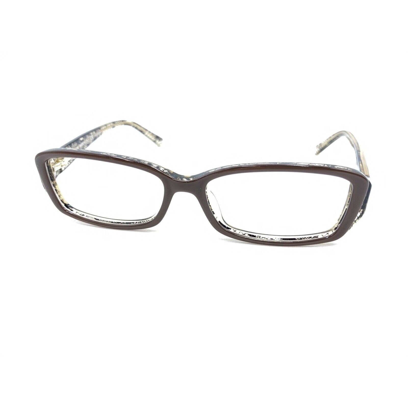 Valentino V2605 905 Brown Black Clear Lace Eyeglasses Frames 52-15 130 Italy thumbnail 8
