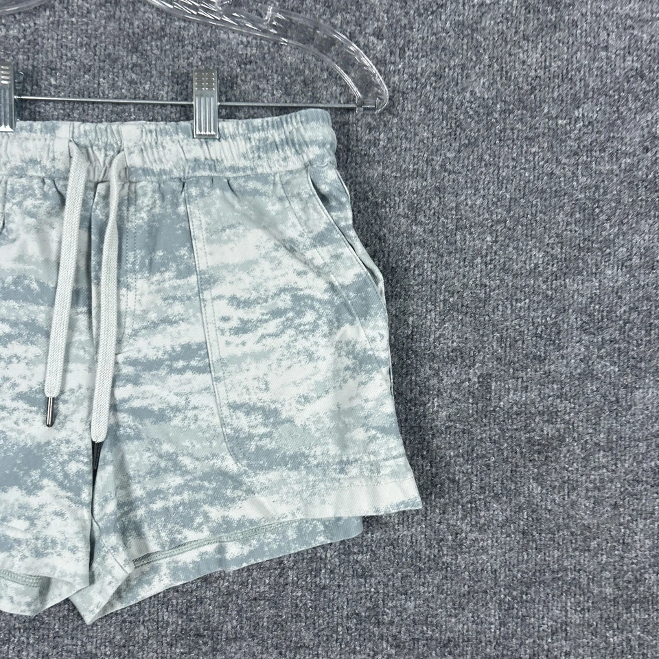 Шорты женские Athleta Farallon маленькие синие серые камуфляжные на шнурке с карманами для отдыха - Изображение 2 из 4