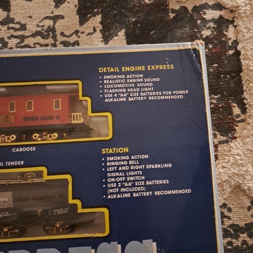 Western Express Treno A Batterie Funzionante 1988 Con Scatola Raro - Foto 3 di 21