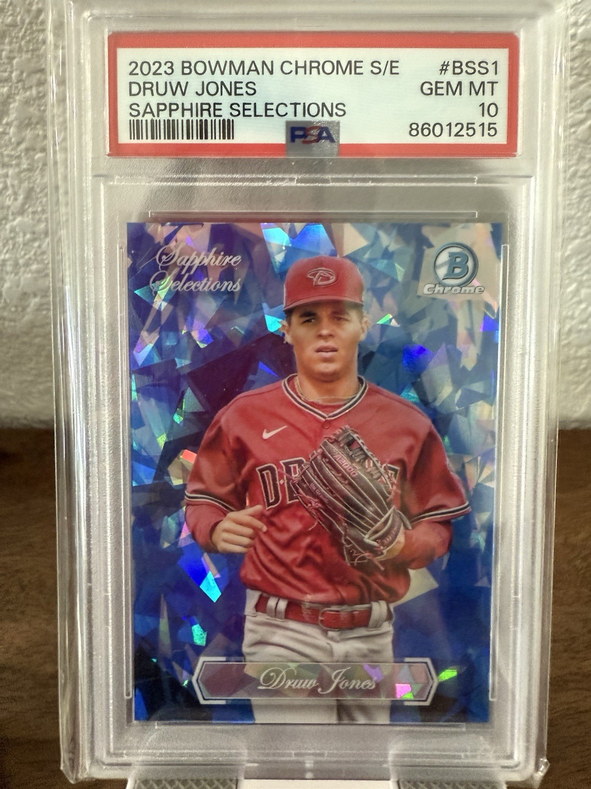 2023 Bowman, Chrome S/E Druw Jones Sapphire Selections PSA 10