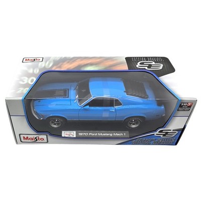 Maisto 1970 Ford Mustang Mach 1 Blue Kids Model Diecast Toy Muscle