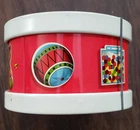 Vintage Ohio Art Vintage Tin Litho Drum Toys Bear Sailboat 1960's