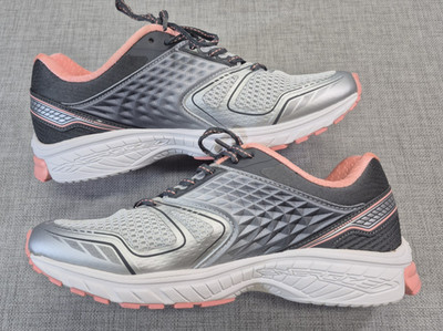 FILA Women's Cool Max Memory Foam  Gray/Pink Running Shoes Sneakers, Size 11