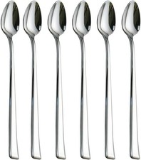 Iced Tea Spoons, 18/10 Stainless Steel Stirring Spoon, set of 6 Pieces-7.9 Inch