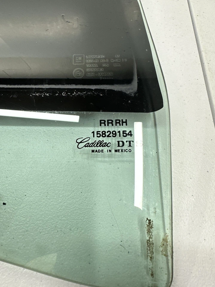 Cadillac DTS 2006-2011 puerta trasera ventana vidrio lado del pasajero derecho derecho OEM Foto 2 de 4