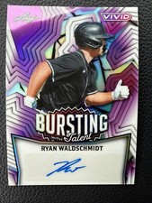 Ryan Waldschmidt Auto 2025 Leaf Vivid Baseball Purple Bursting With Talent 7/7