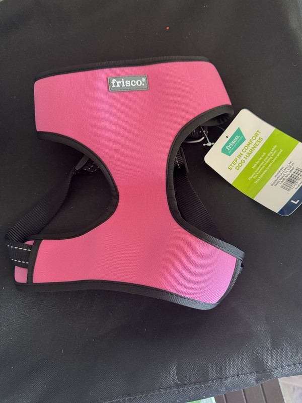Frisco Step-In Comfort Dog Harness Pink L Adjustable Padded Reflective