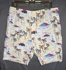 Scotch Soda The Fave Printed Bermuda Shorts Mens Multicolor Sz L Cotton
