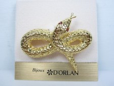 D'Orlan Spilla serpente placcata oro con cristalli Swarovski - 8461