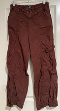 BDG Urban Outfitters Y2K Cargo Pants Low Rise Relaxed Fit- Brown - Size S