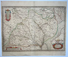 MORAVIA c. 1650 JAN JANSSON LARGE ANTIQUE MAP 17TH CENTURY