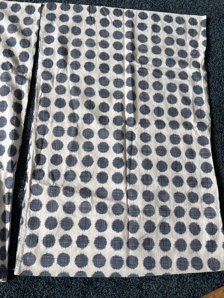 "2 fundas de almohada de algodón ligeras estándar blanco punto azul 29""x19""" Foto 4 de 4