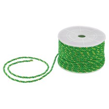 22 Yards Soft Twisted Rope Trim,3mm Green and Gold Polyester Cord for DIY Craft