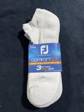 FootJoy FJ Men’s ComfortSOF 3 Pair White Low Cut