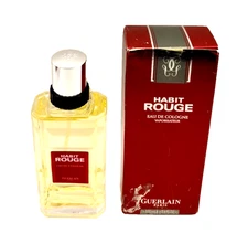 Habit Rouge By GUERLAIN EDC 3.4 OZ Spray New In Box Old Version DISCONTINUED