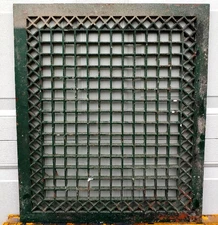ANTIQUE, VICTORIAN HEAVY CAST IRON RETURN AIR GRID, 23 X 27, FOR RESTORATION USE