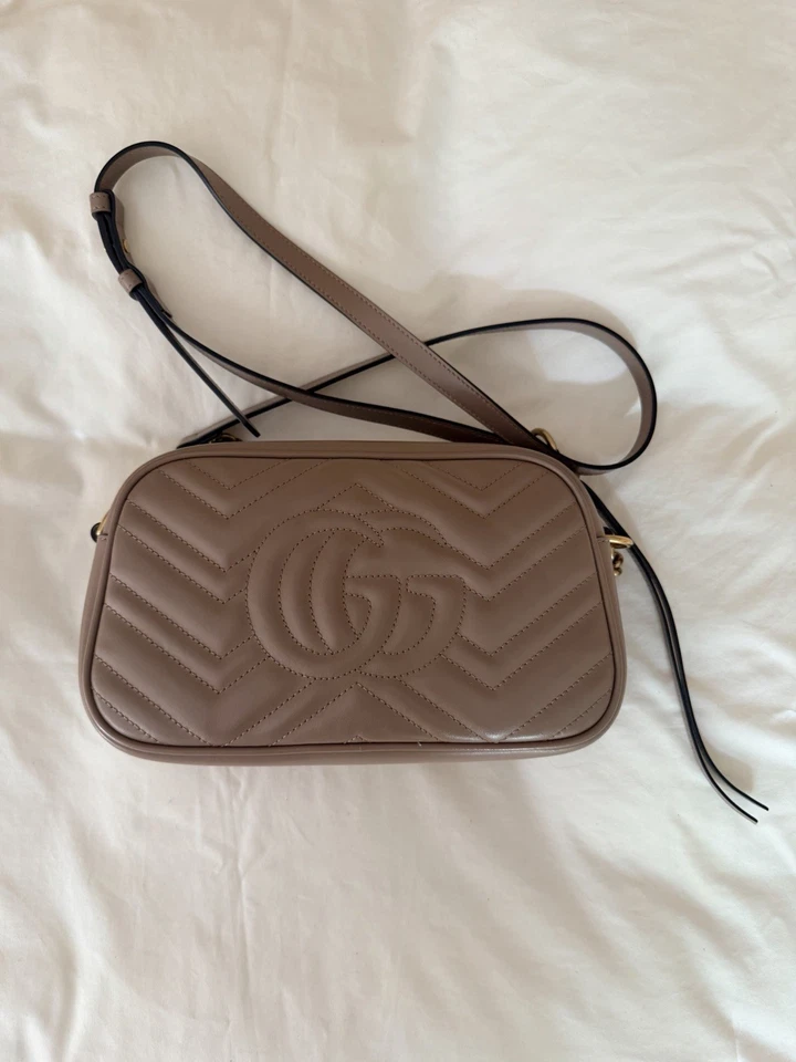 Gucci GG Marmont Matelasse Crossbody Small Dusty Pink Leather, photo 2 of 5