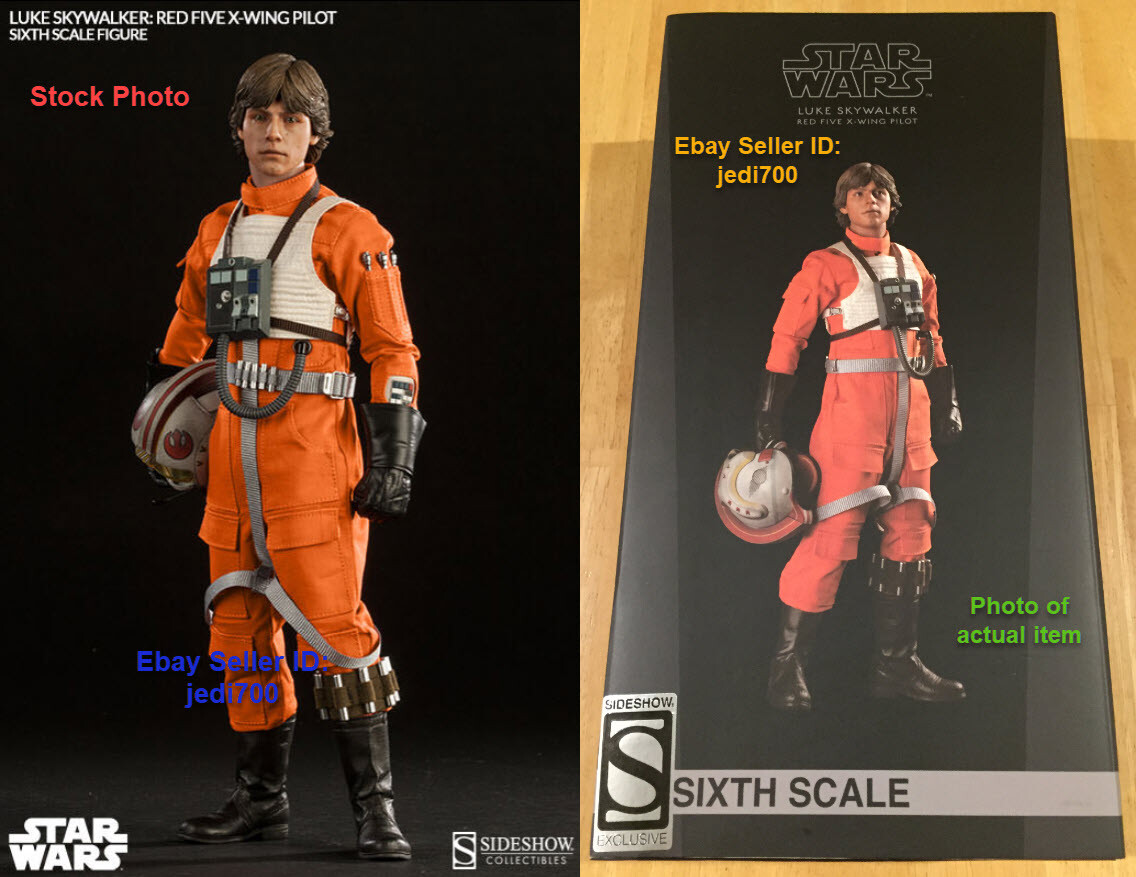 Sideshow Star Wars LUKE SKYWALKER Red Five X-Wing Pilot Exclusive BRAND NEW RARE