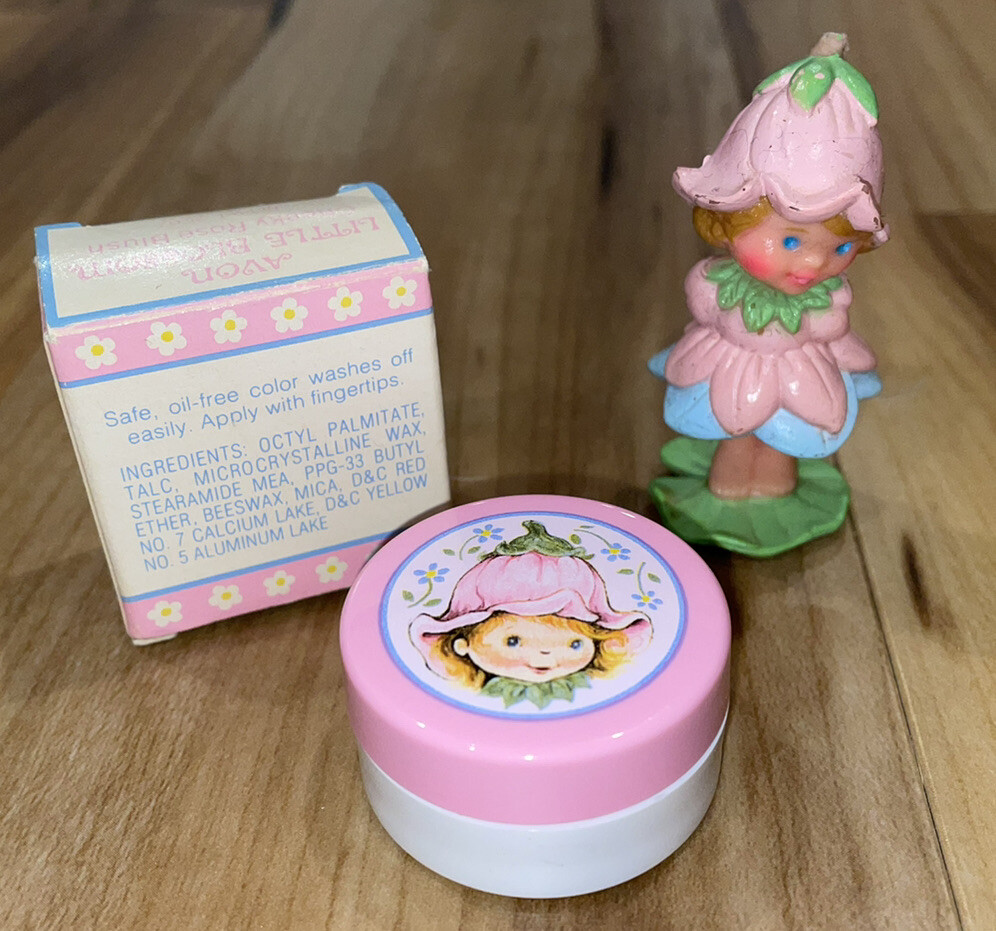 New W/ Box Vintage 1982 Avon Little Blossom Cheeky Rose Blush