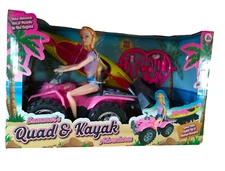 Summer's adventure Quad & Kayak Doll Playset lights & sounds accessories