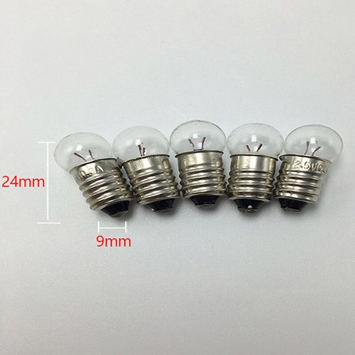 10PCS Miniature Round 0.3A 2.5V Small light cannon for student experiment Bulbs - Picture 3 of 12