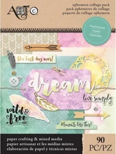 90-Piece Dream Ephemera Collage Pack – Inspirational Mixed Media & Scrapbook Kit