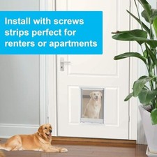 CEESC Large Dog Door with Soft Transparent Magnetic Flap and Snap-in Closing ...