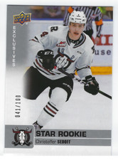 CHRISTOFFER SEDOFF 2019-20 UPPER DECK CHL HOCKEY STAR ROOKIE EXCLUSIVES /100