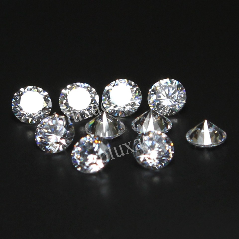 White Rounded Diamond 10 Pcs Lot Natural 2.50 MM Round DE Color VVS1 White Diamond Brilliant ...
