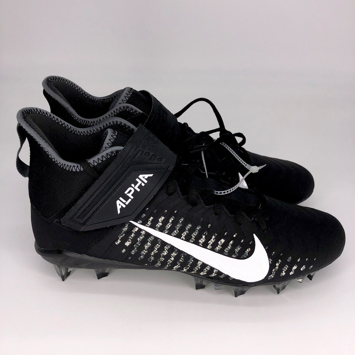 Nike Alpha Menace Pro 2 Mid Football Cleats Mens Black  display picture 2