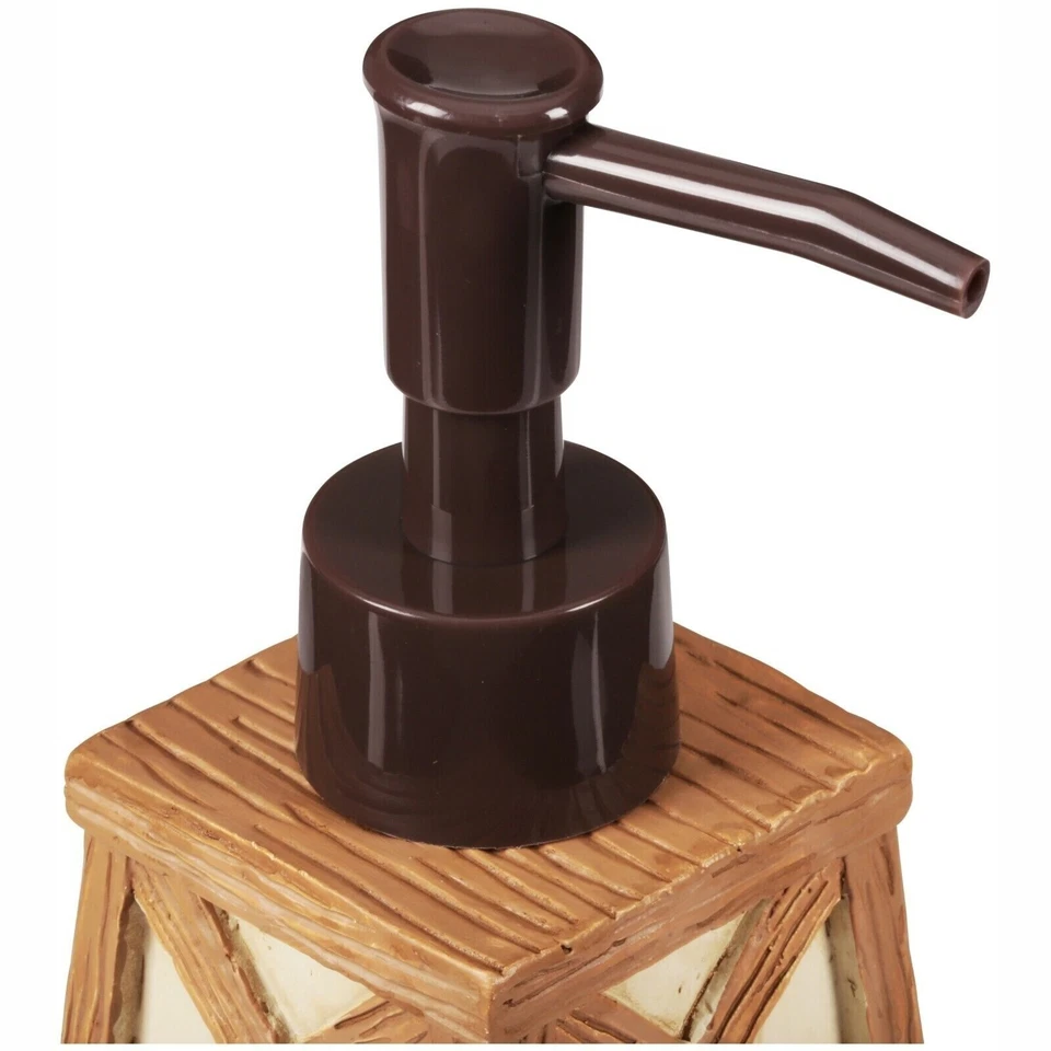 Dispensador de bomba de jabón de resina Rodeo Time motivo occidental sombrero de vaquero bota cerámica NUEVO Foto 3 de 3