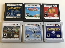 6 Games -Nintendo DS AND 3DS Rated E For Everyone Kids Bundle Cartridges -TESTED