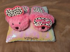 Justice Pink Bear Slippers size 13/1