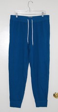 NWT Lands' End Men's Baltic Teal Blue Serious Sweats French Terry Sweatpants M