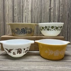 Vintage 4 Piece Lot of Pyrex Casserole Dish Bowls 1.5 qt No Lids Made in USA